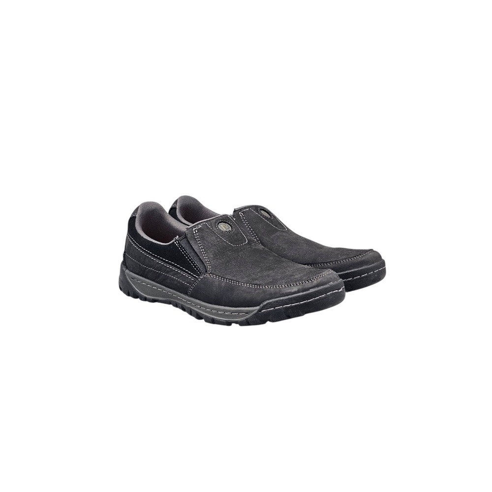 Merrell Men's Size 9 US‎ EUC Traveler Rove Black Leather Slip On Shoes Loafers